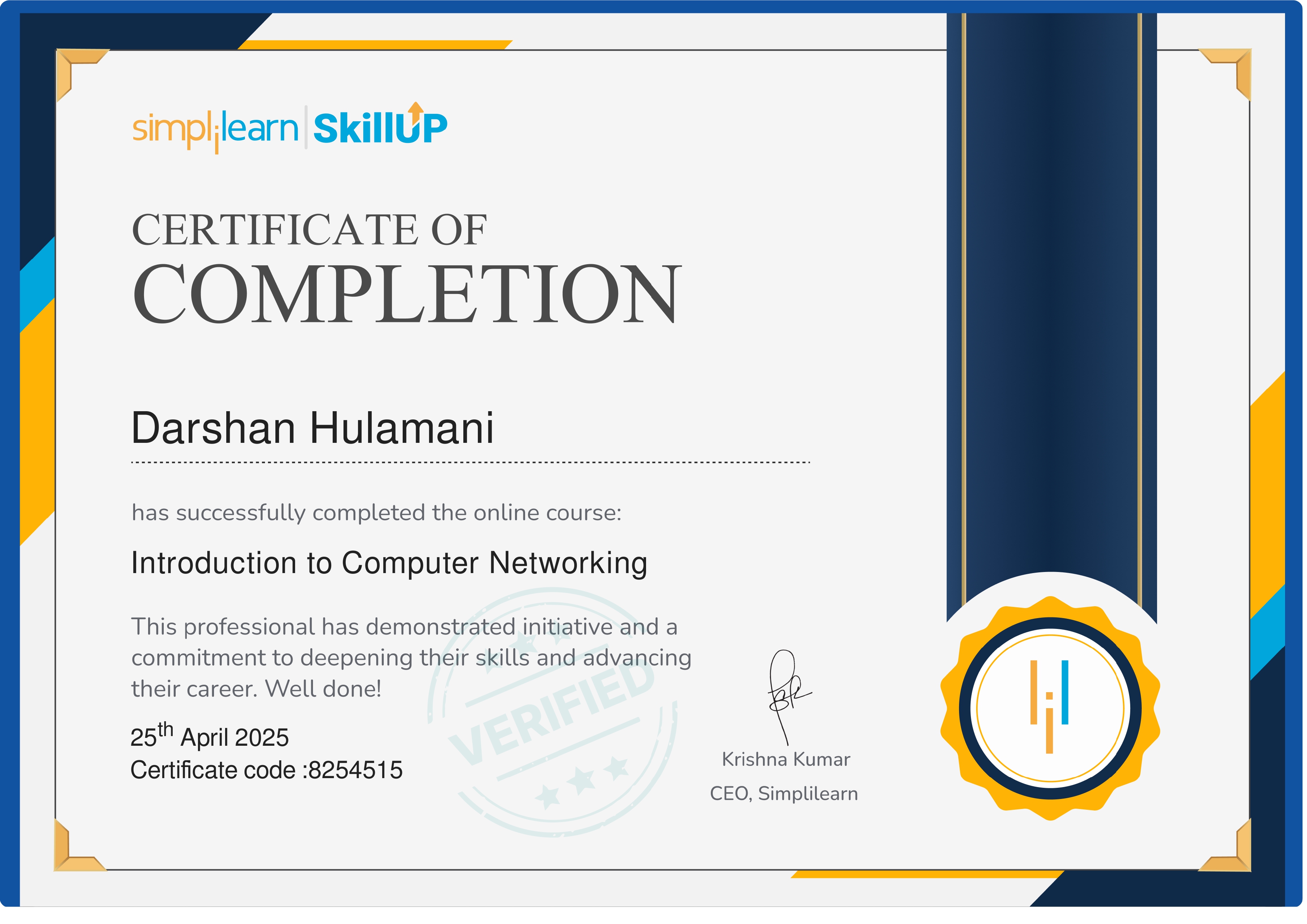 Computer Networking Certificate